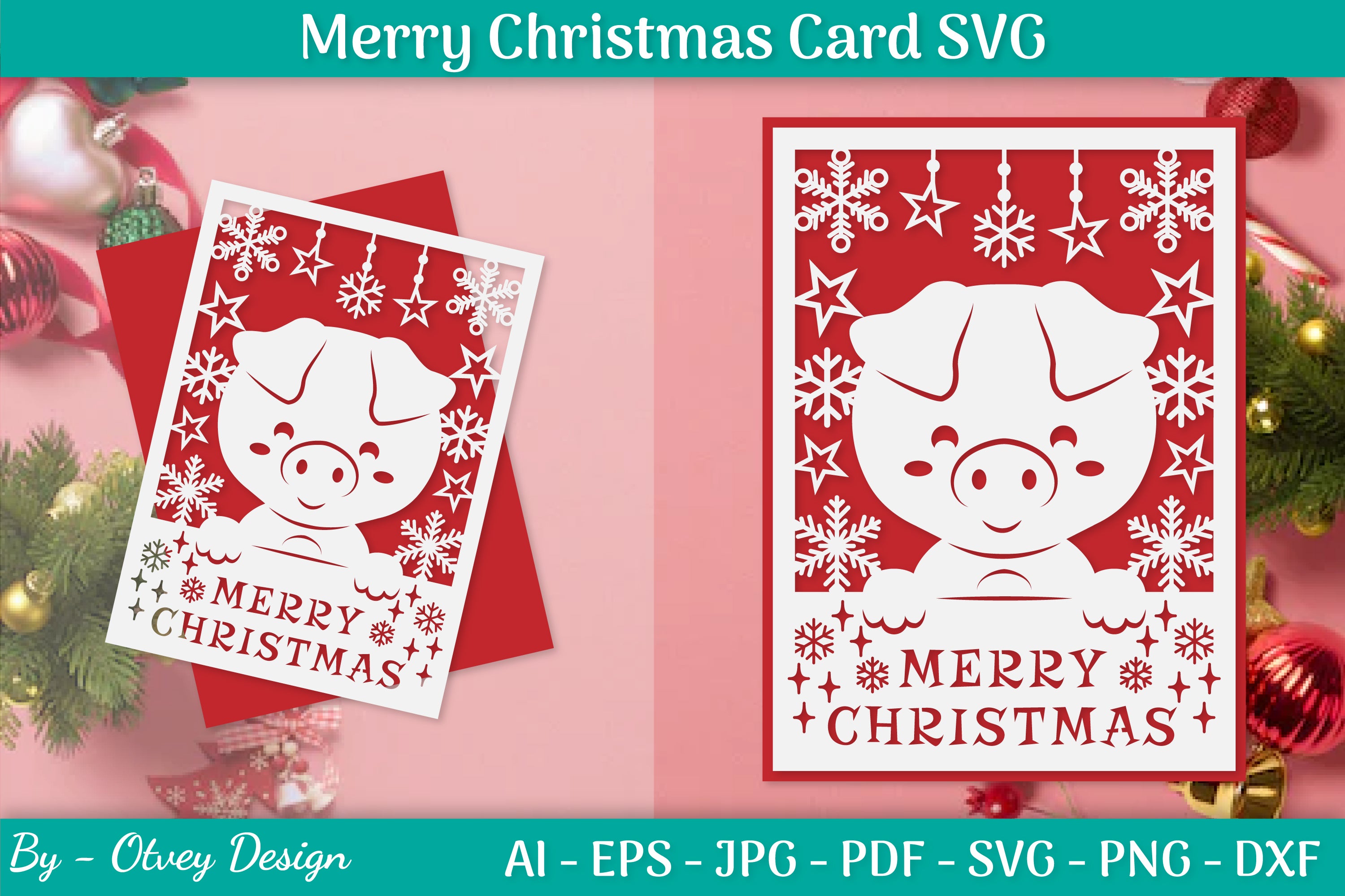 Merry Christmas Card Template SVG Bundle 11 - CraftNest - Digital Crafting and Art