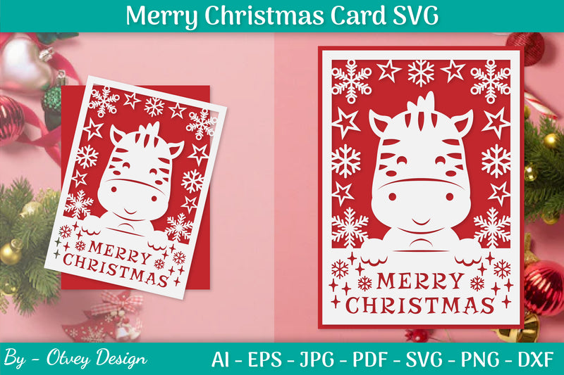 Merry Christmas Card Template SVG Bundle 13 - CraftNest - Digital Crafting and Art