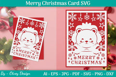 Merry Christmas Card Template SVG Bundle 14 - CraftNest - Digital Crafting and Art