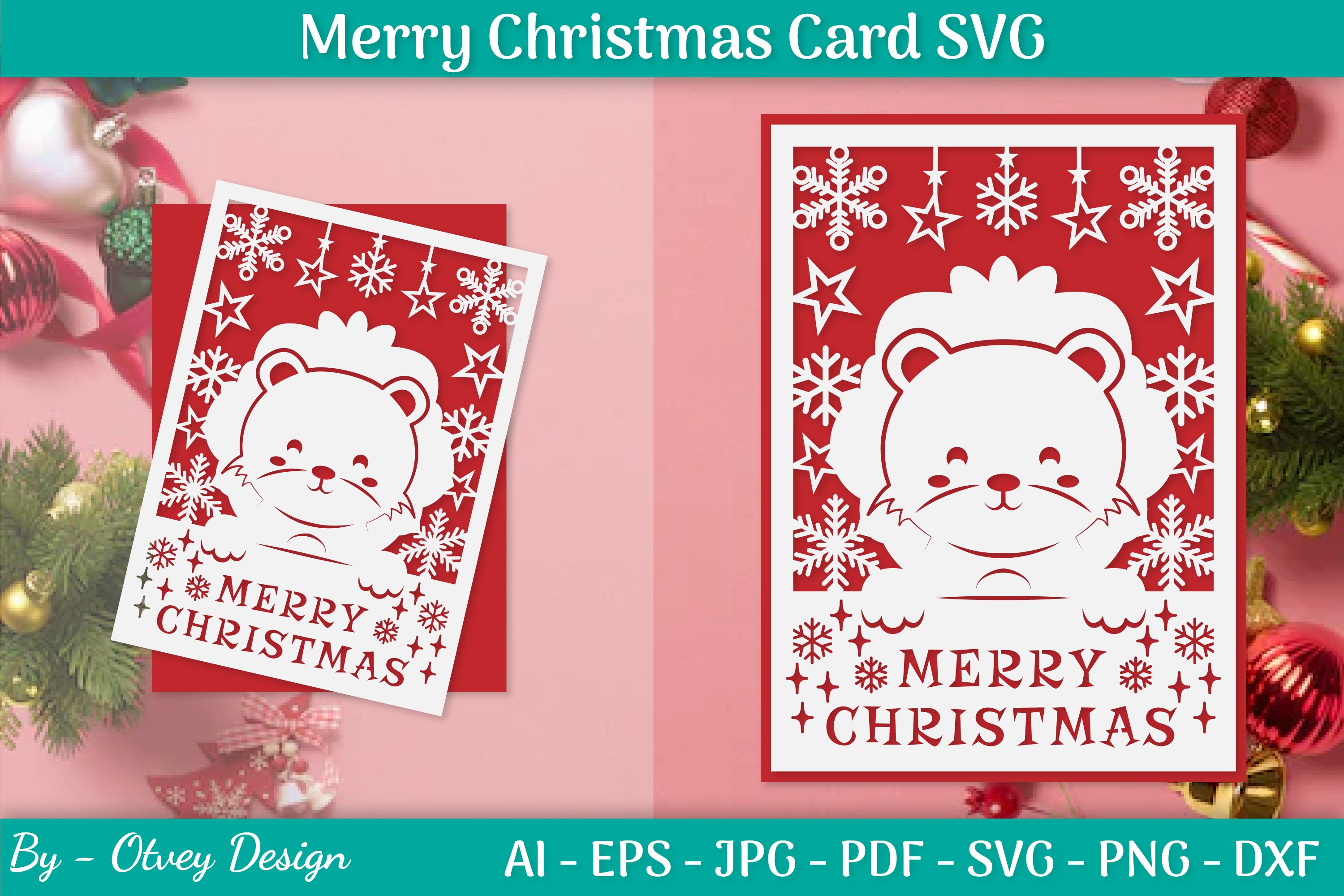 Merry Christmas Card Template SVG Bundle 14 - CraftNest - Digital Crafting and Art