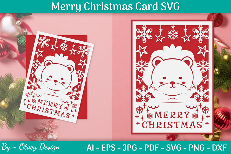 Merry Christmas Card Template SVG Bundle 14 - CraftNest - Digital Crafting and Art