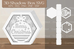 Merry Christmas Ball 3D Shadow Box Papercut Bundle - CraftNest - Digital Crafting and Art