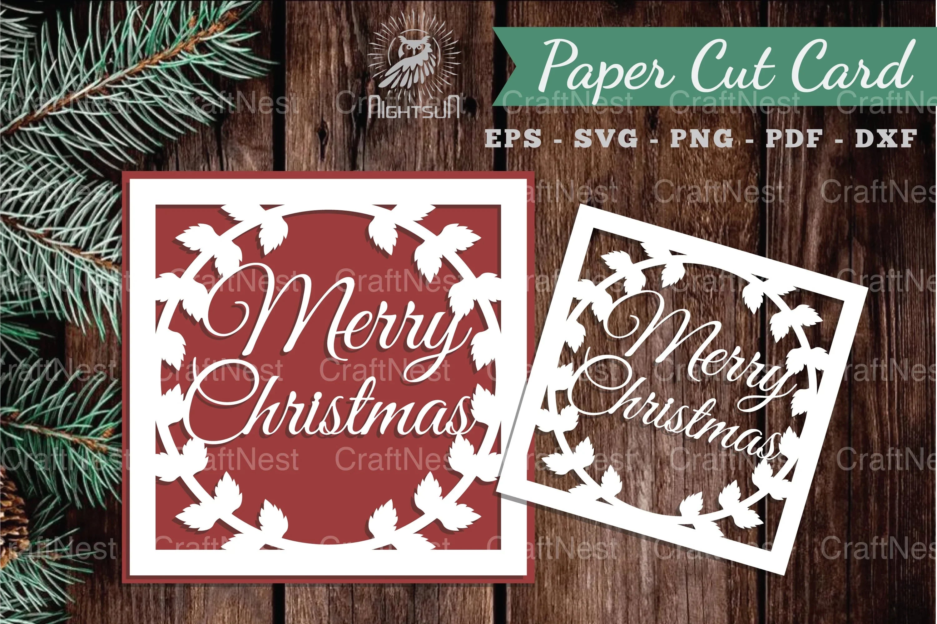 Merry Christmas Paper Cut Card Clipart Bundle - CraftNest - Digital Crafting and Art