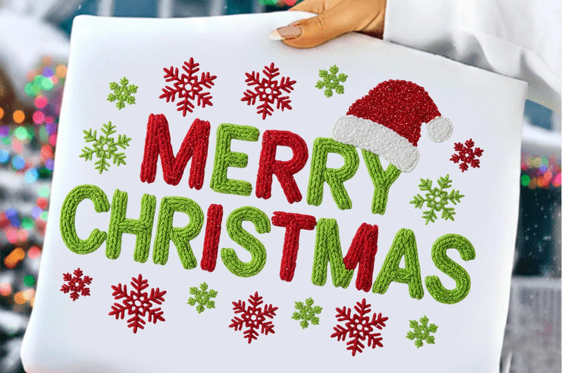 Merry Christmas Crochet Yarn Clipart Bundle - CraftNest - Digital Crafting and Art