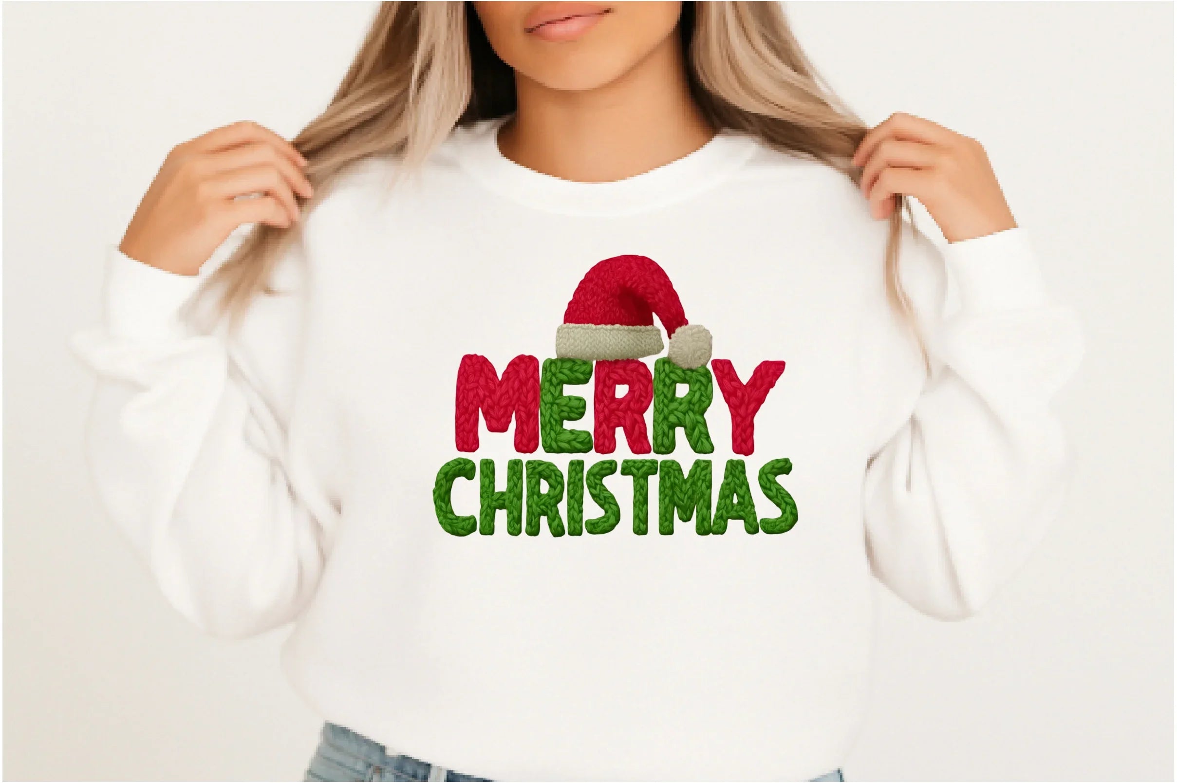 Merry Christmas Crochet Yarn Design Clipart Bundle - CraftNest - Digital Crafting and Art