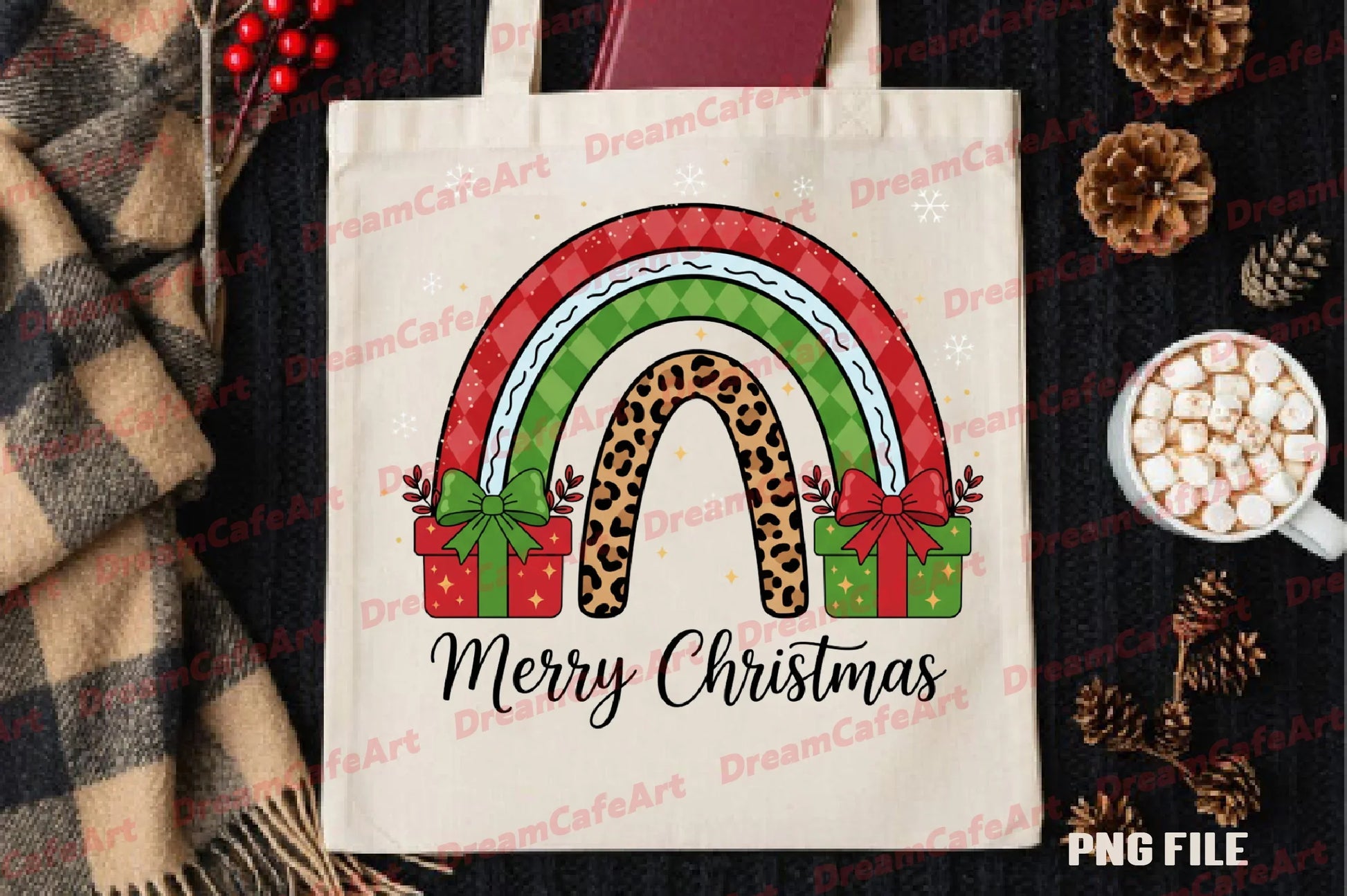 Merry Christmas Rainbow Clipart Bundle - CraftNest - Digital Crafting and Art