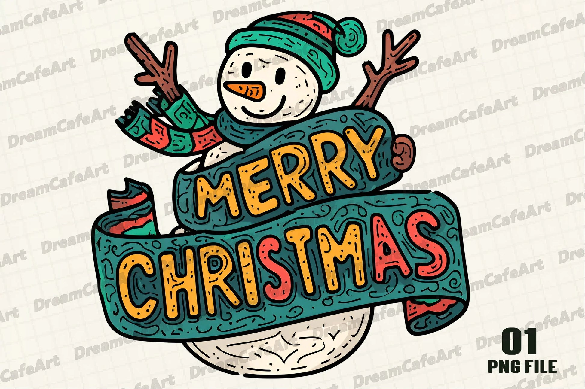 Merry Christmas Snowman Clipart Bundle - CraftNest - Digital Crafting and Art
