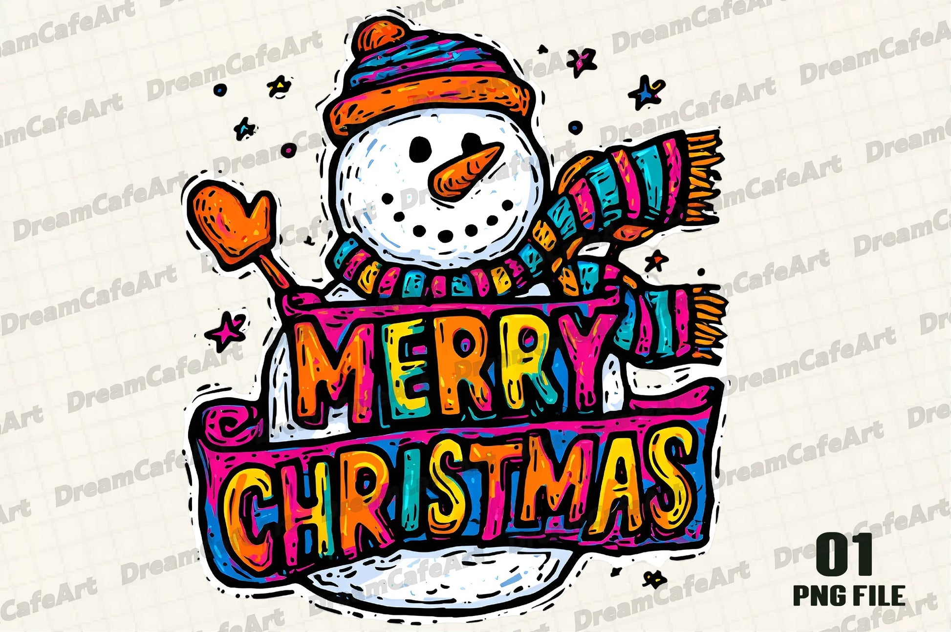 Merry Christmas Snowman Clipart Bundle - CraftNest - Digital Crafting and Art