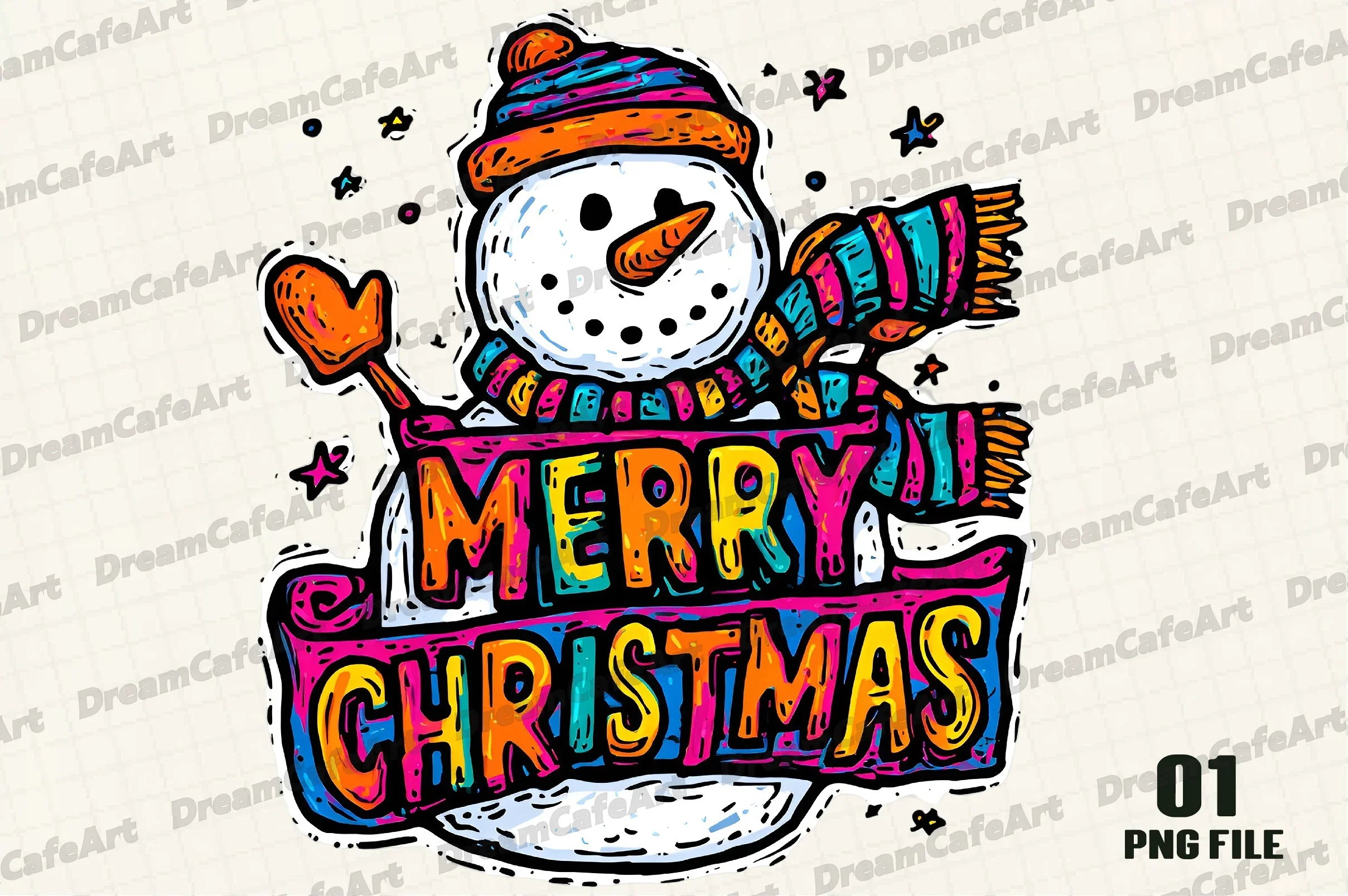 Merry Christmas Snowman Clipart Bundle - CraftNest - Digital Crafting and Art