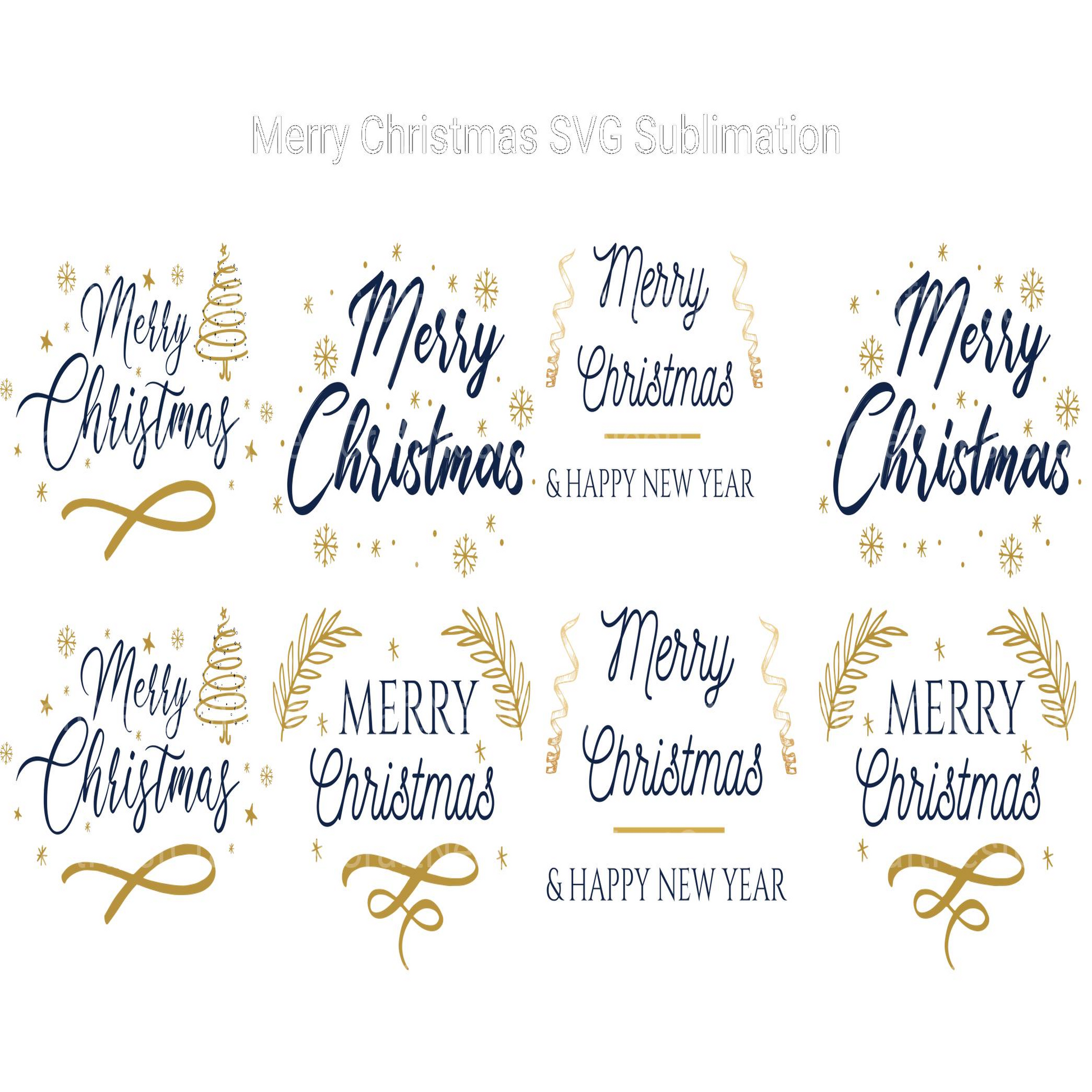 Merry Christmas SVG Sublimation - CraftNest - Digital Crafting and Art