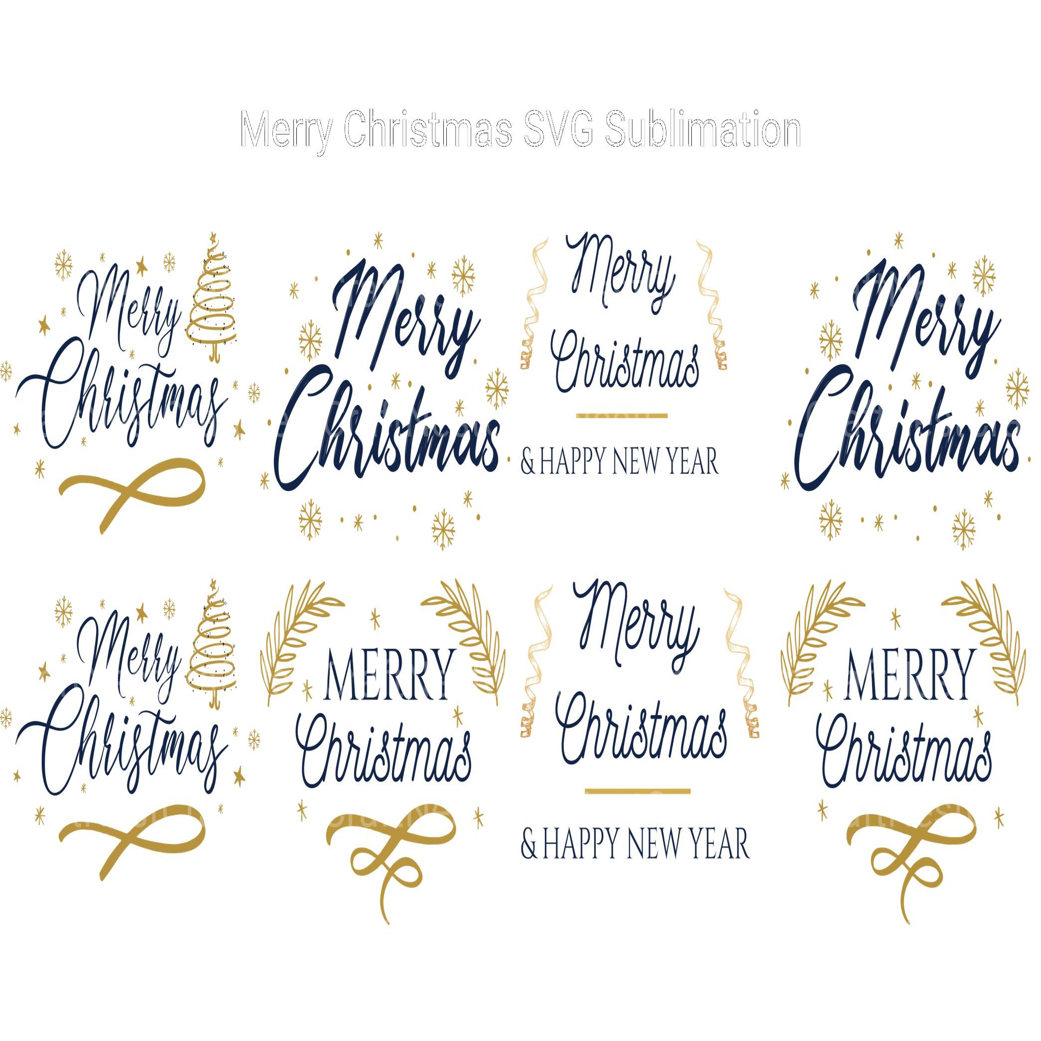 Merry Christmas SVG Sublimation - CraftNest - Digital Crafting and Art