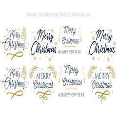 Merry Christmas SVG Sublimation - CraftNest - Digital Crafting and Art