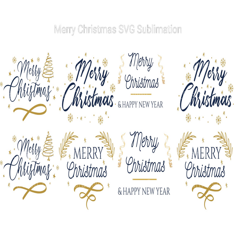 Merry Christmas SVG Sublimation - CraftNest - Digital Crafting and Art