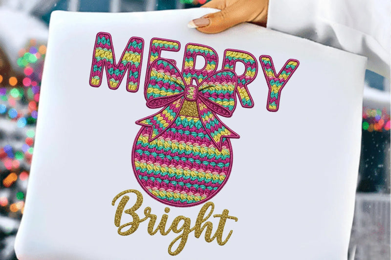 Merry & Bright Faux Yarn Christmas Clipart Bundle - CraftNest - Digital Crafting and Art