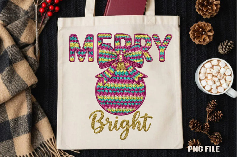 Merry & Bright Faux Yarn Christmas Clipart Bundle - CraftNest - Digital Crafting and Art