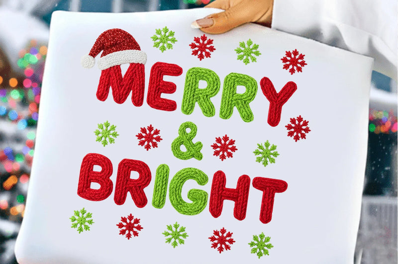 Merry & Bright Yarn Christmas Clipart Bundle - CraftNest - Digital Crafting and Art