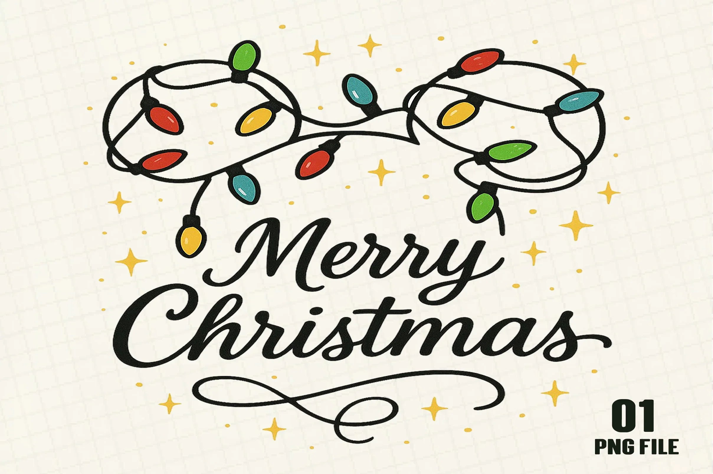 Merry Christmas Light Clipart Bundle - CraftNest - Digital Crafting and Art
