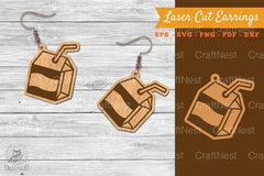 Milk Laser Cut Earrings SVG Bundle - CraftNest - Digital Crafting and Art