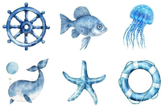 Minimalist Sea Clipart Bundle 67 - CraftNest - Digital Crafting and Art