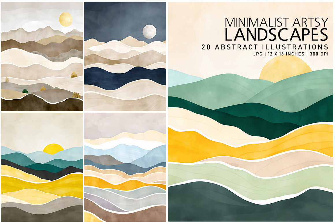 Minimalist Artsy Landscapes - Wall Art