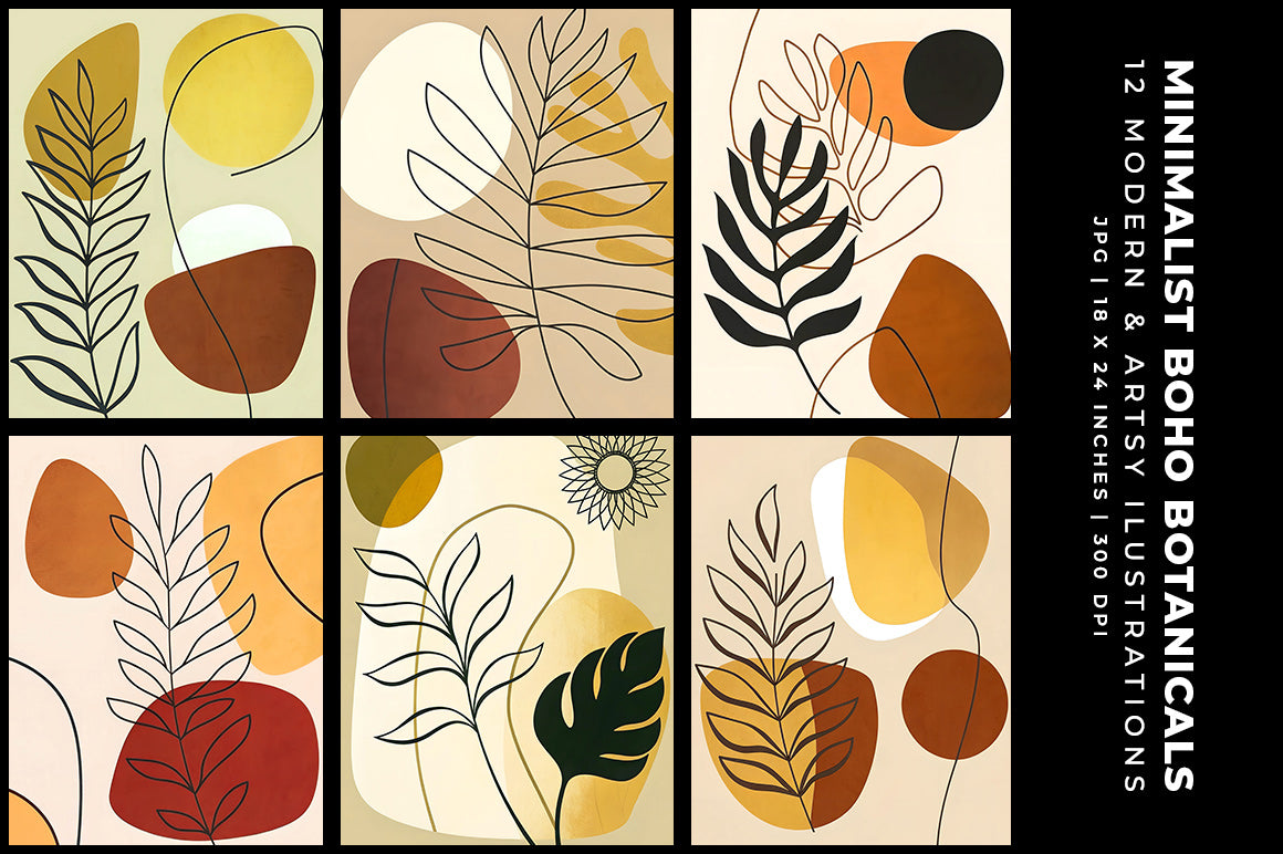 Minimalist Boho Botanicals - Wall Art