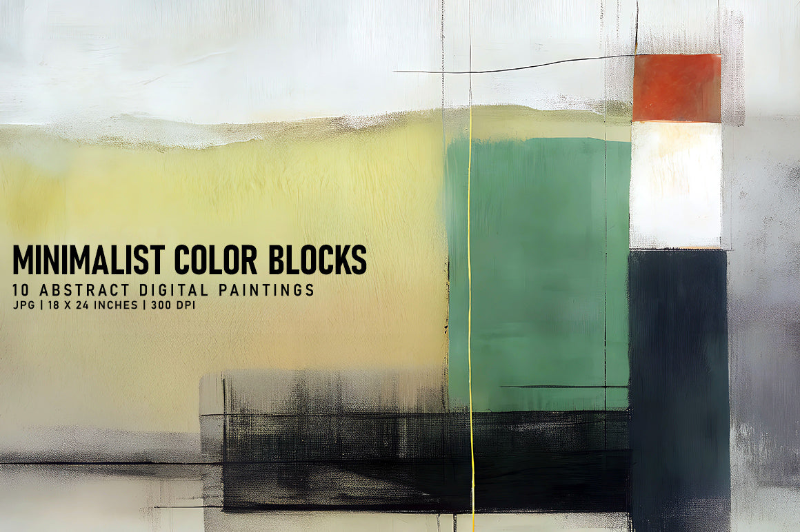 Minimalist Blocks of Color - Wall Art