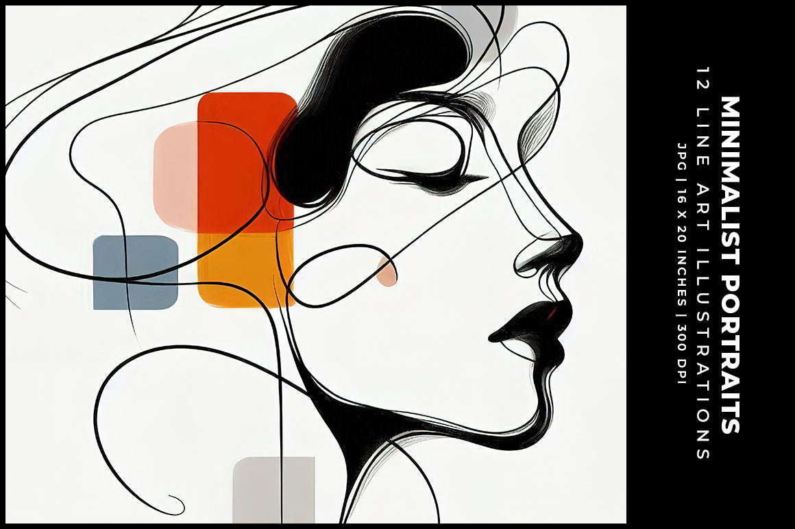 Minimalist Line Art Portraits - Women