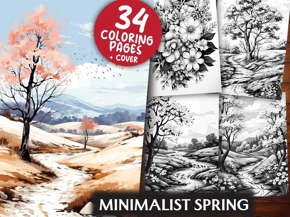 Minimalist Spring Coloring Books - CraftNest