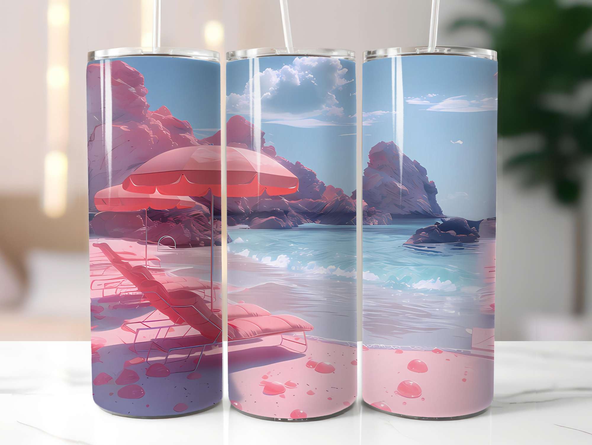 Minimalist Summer 1 Tumbler Wrap - CraftNest - Digital Crafting and Art