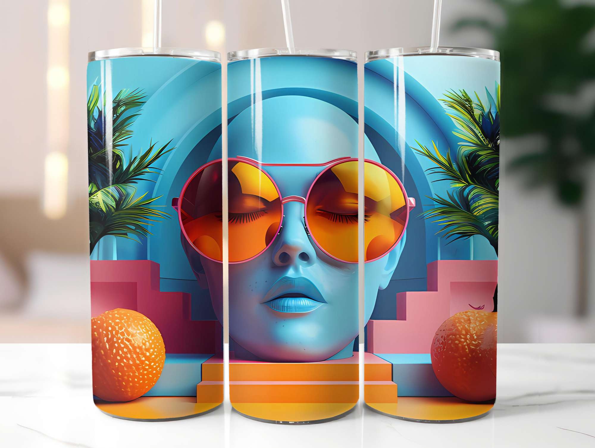 Minimalist Summer 3 Tumbler Wrap - CraftNest - Digital Crafting and Art