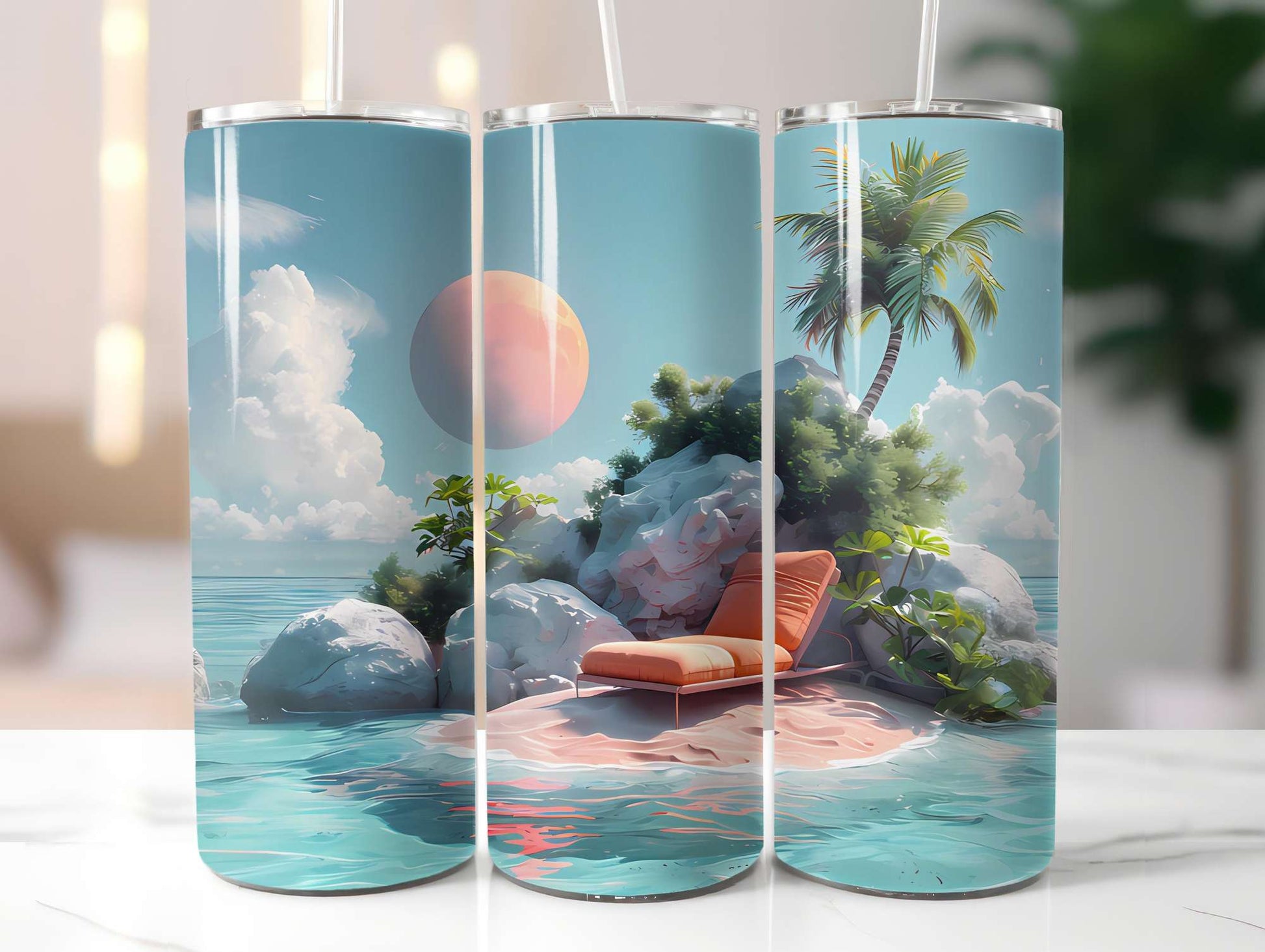 Minimalist Summer 1 Tumbler Wrap - CraftNest - Digital Crafting and Art