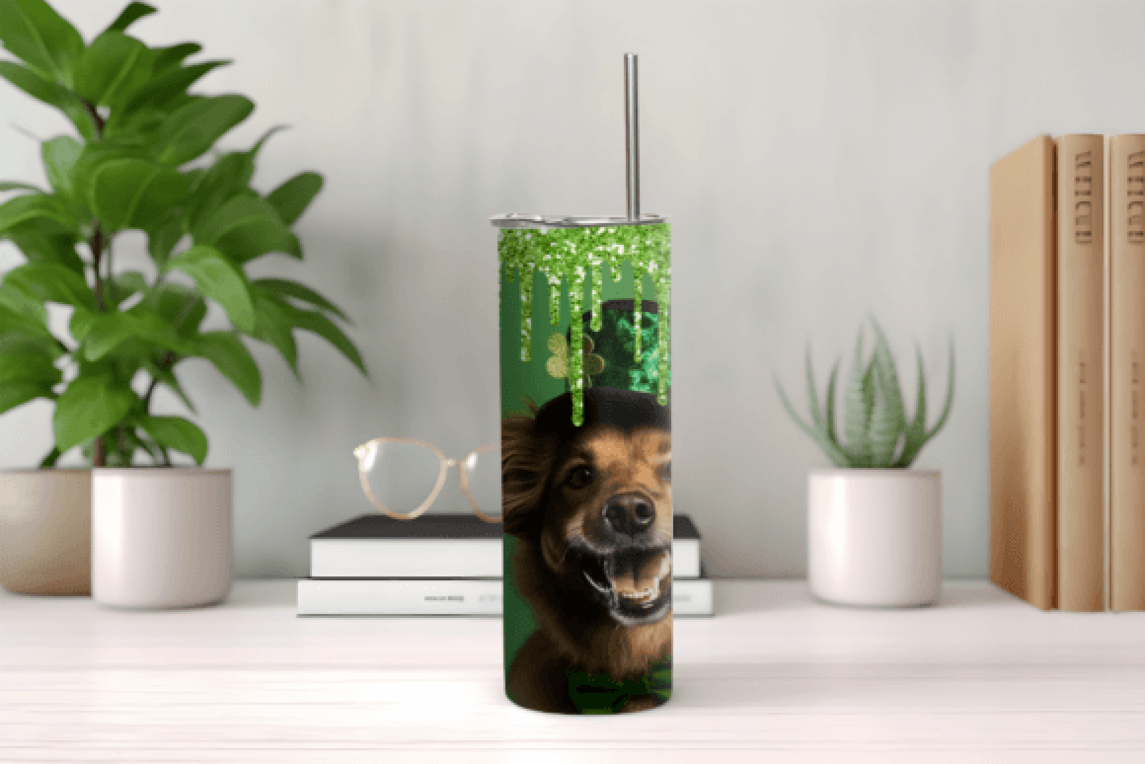 St. Patrick's Day Green Dog Tumbler Bundle