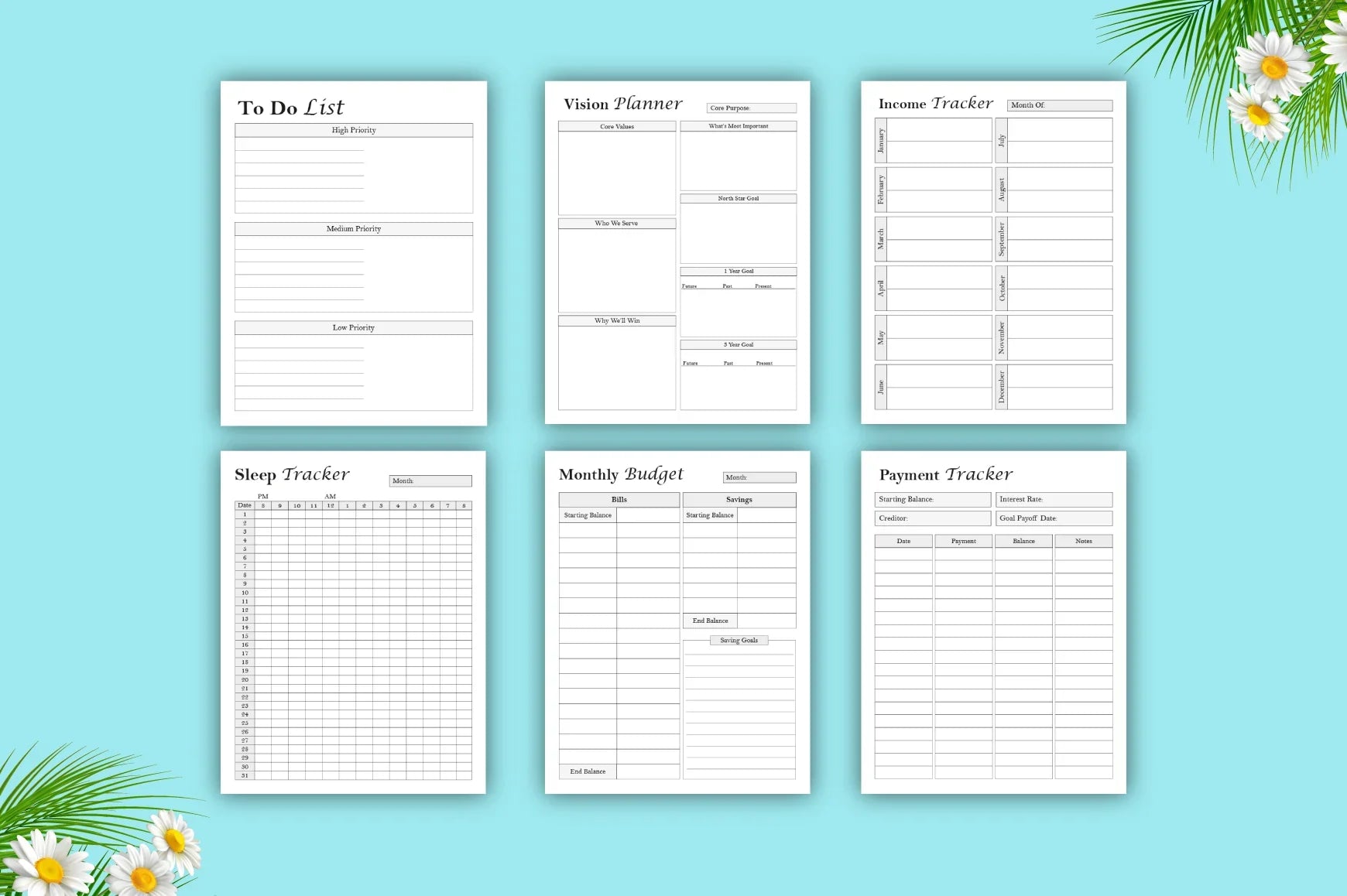 Happy Life Planner - Printable Planner - CraftNest - Digital Crafting and Art