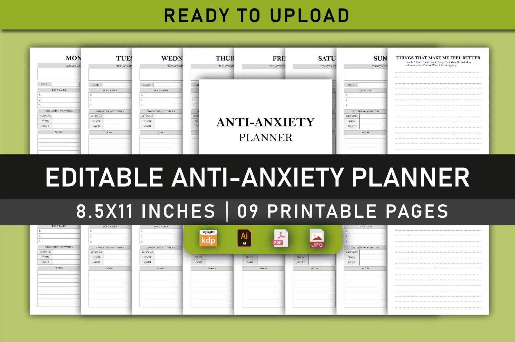 Anti Anxiety Planner - Printable Planner - CraftNest - Digital Crafting and Art
