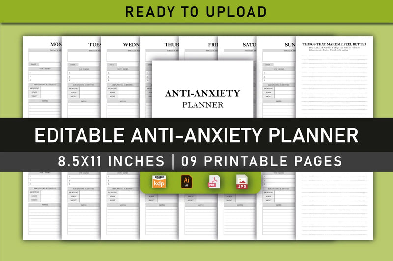 Anti Anxiety Planner - Printable Planner - CraftNest - Digital Crafting and Art