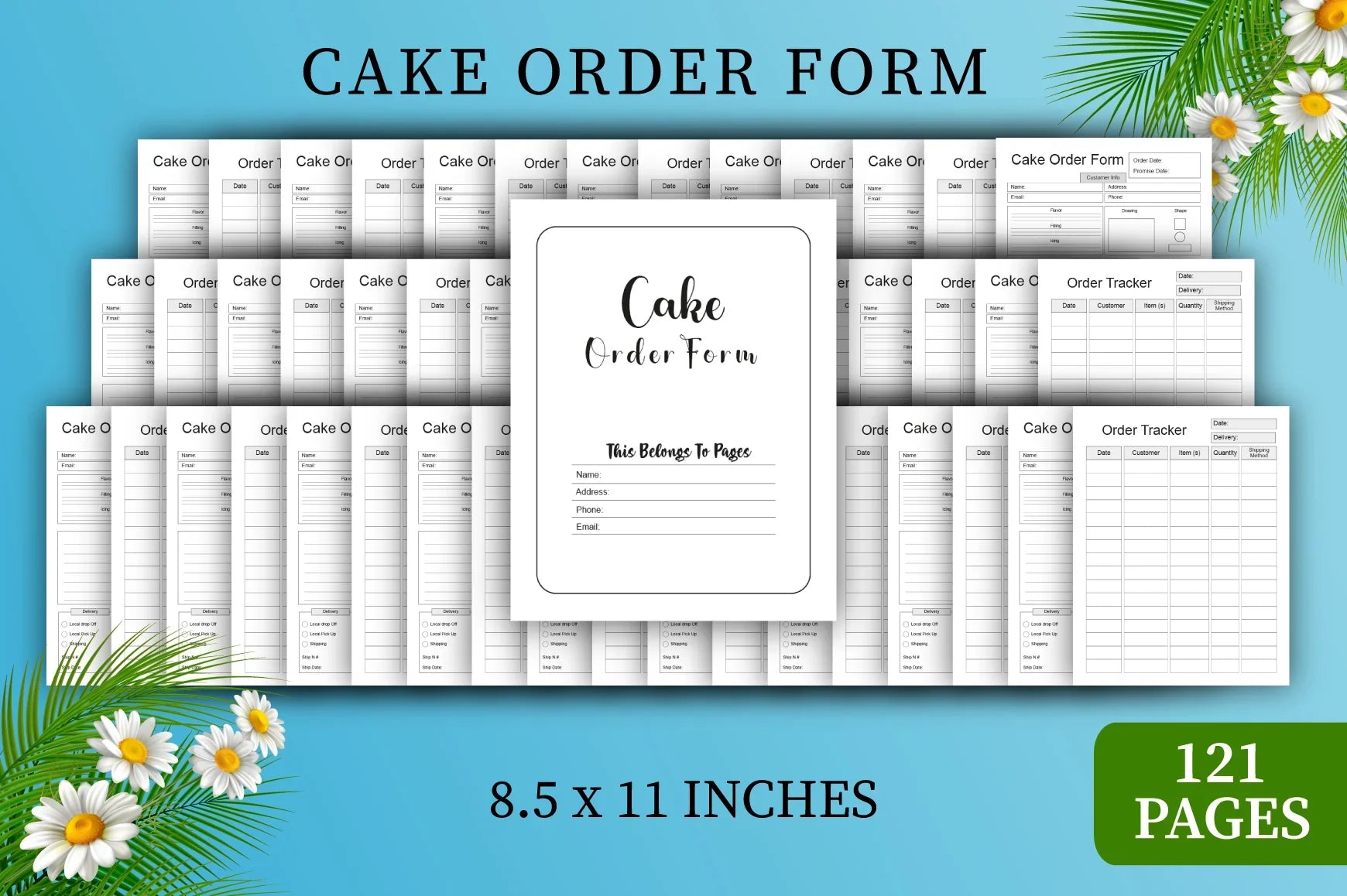Cake Order Form Planner - CraftNest - Digital Crafting and Art