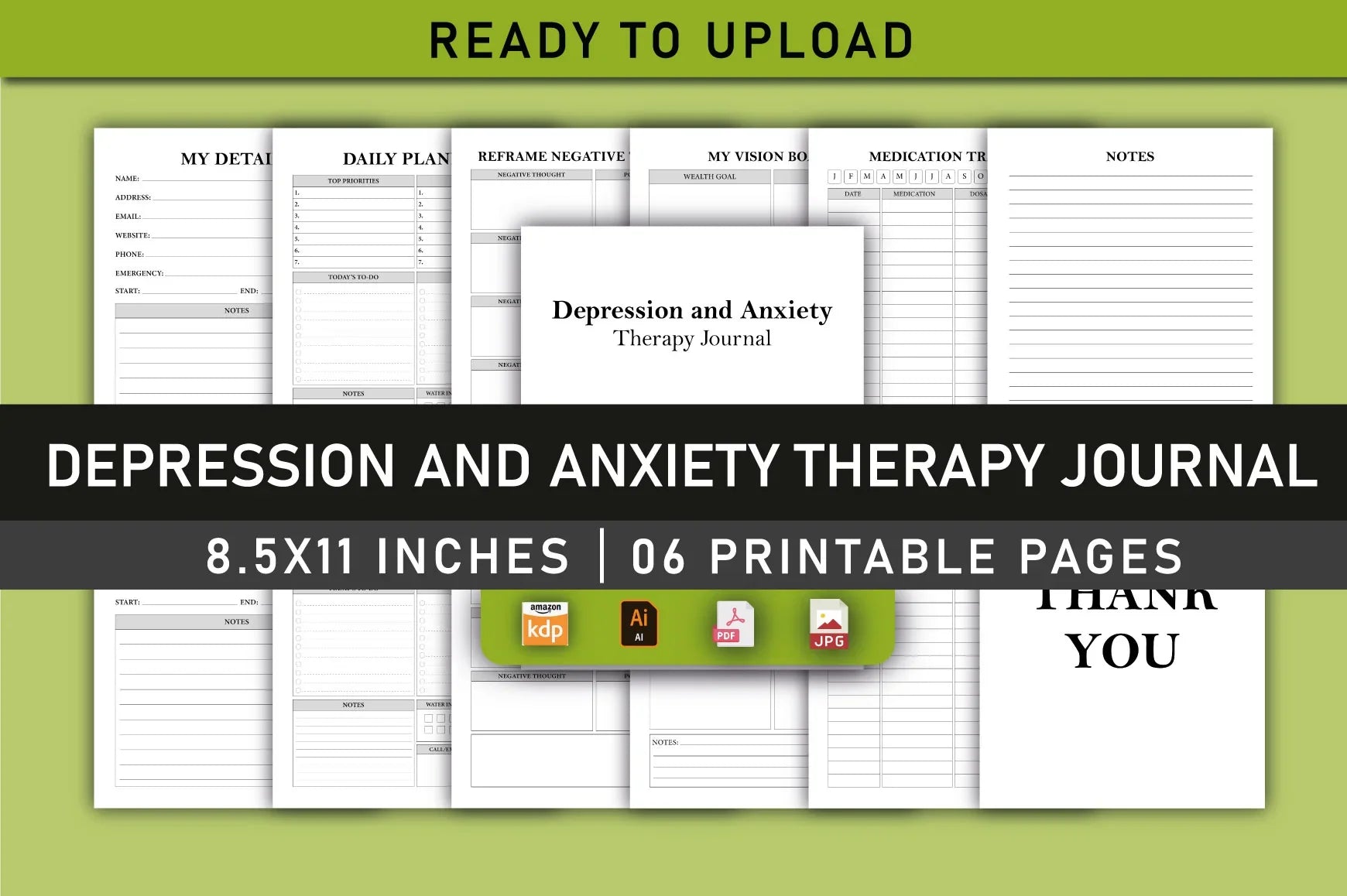Depression and Anxiety Therapy Planner - CraftNest - Digital Crafting and Art