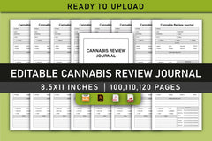 Cannabis Review Planner - CraftNest - Digital Crafting and Art