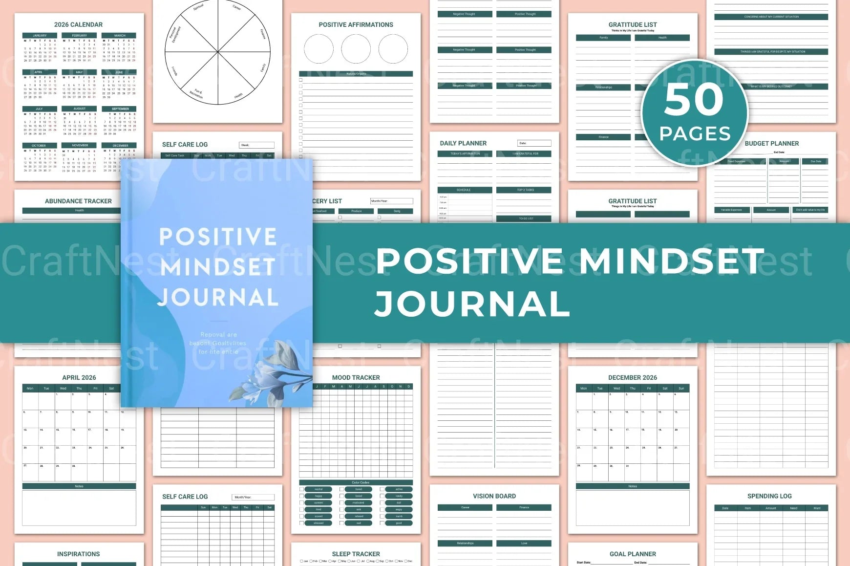 Positive Mindset Boosters - CraftNest - Digital Crafting and Art