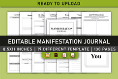 Manifestation Planner  Bundle - CraftNest - Digital Crafting and Art
