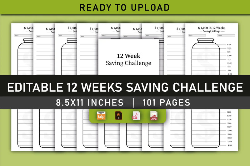 Weekly Savings Challenge Planner - Printable - CraftNest - Digital Crafting and Art