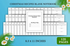 Christmas Recipes Blank Notebook Planner - CraftNest - Digital Crafting and Art