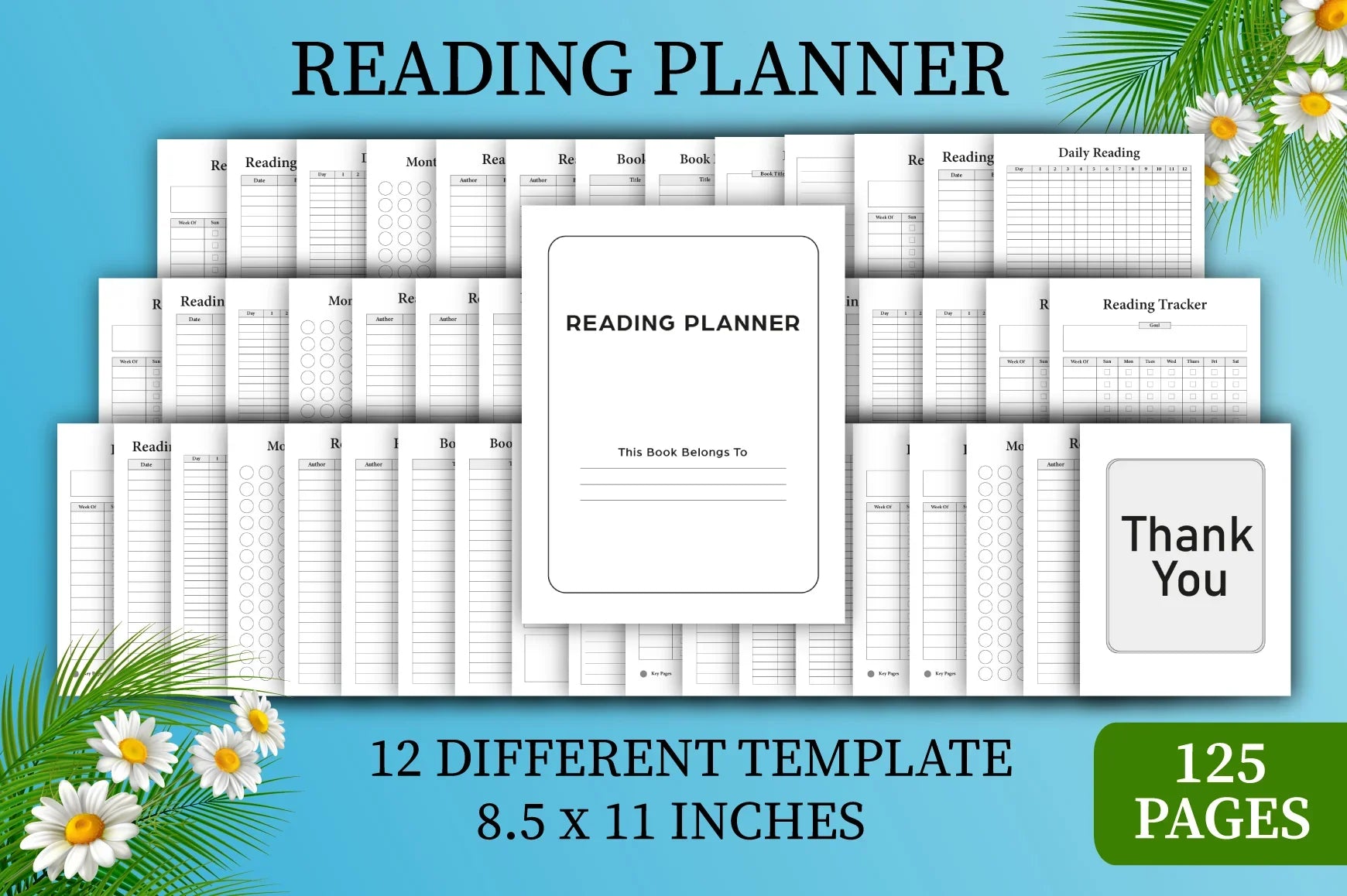 My Reading Planner: Printable Organizer Bundle - CraftNest - Digital Crafting and Art