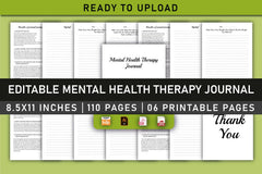 Mental Health Therapy Planner - CraftNest - Digital Crafting and Art