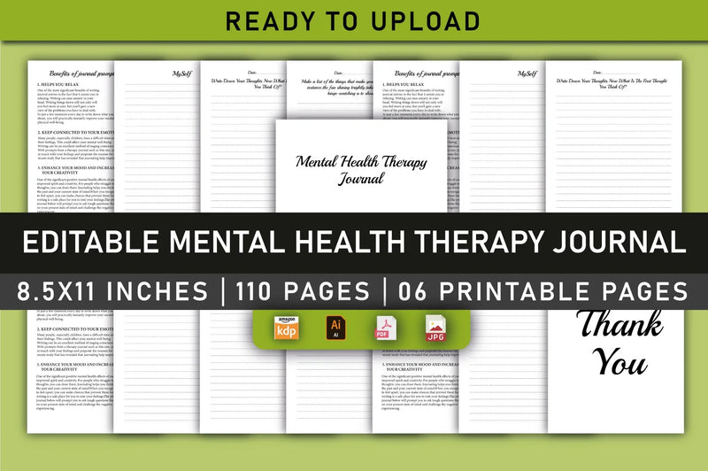 Mental Health Therapy Planner - CraftNest - Digital Crafting and Art
