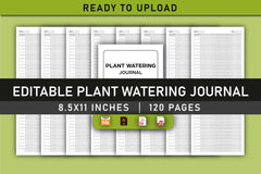 Plant Watering Planner - Printable  Bundle - CraftNest - Digital Crafting and Art