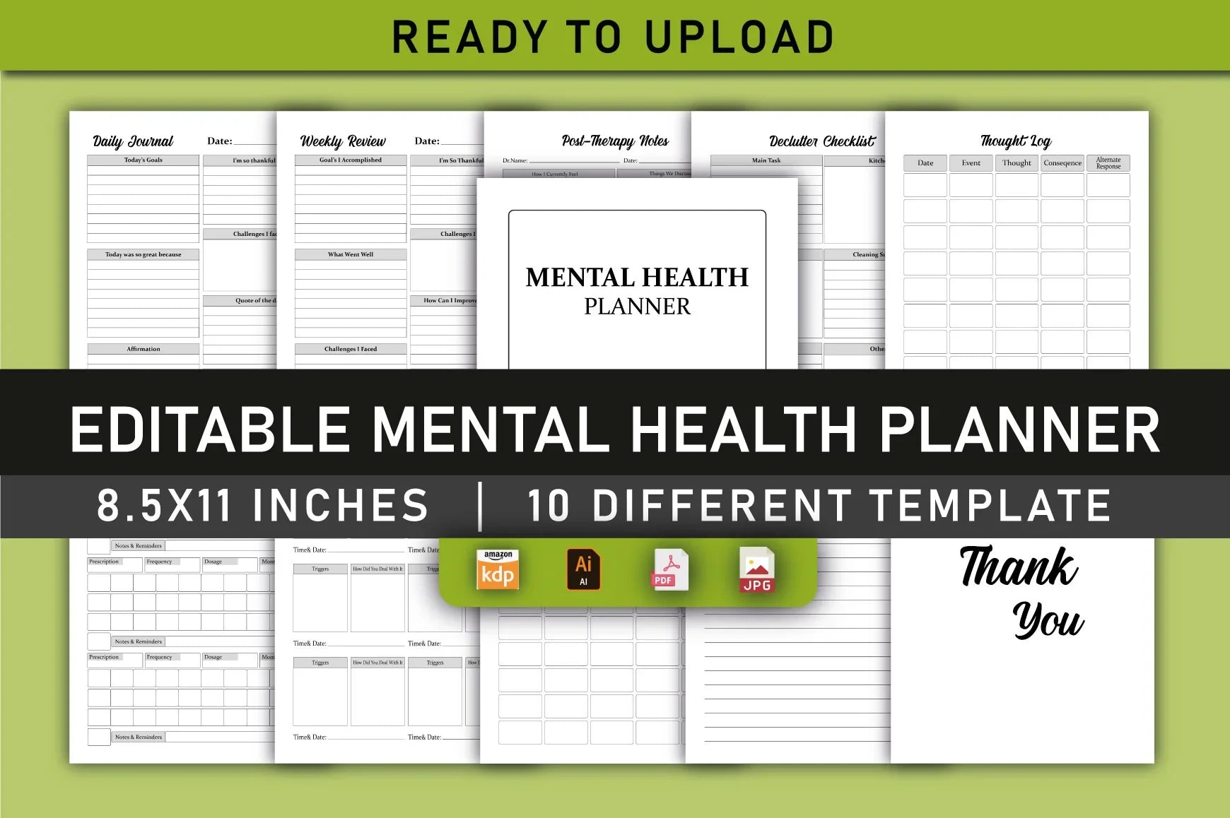 Mental Health Planner Bundle - CraftNest - Digital Crafting and Art