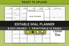 Goal Planner  Bundle - CraftNest - Digital Crafting and Art