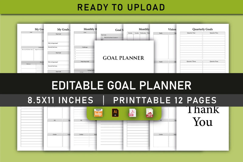 Goal Planner  Bundle - CraftNest - Digital Crafting and Art