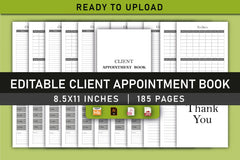 Client Appointment Book Planner  Bundle - CraftNest - Digital Crafting and Art